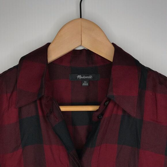 Madewell Shirt Dress Courier Buffalo Check Plaid - Picture 3 of 7